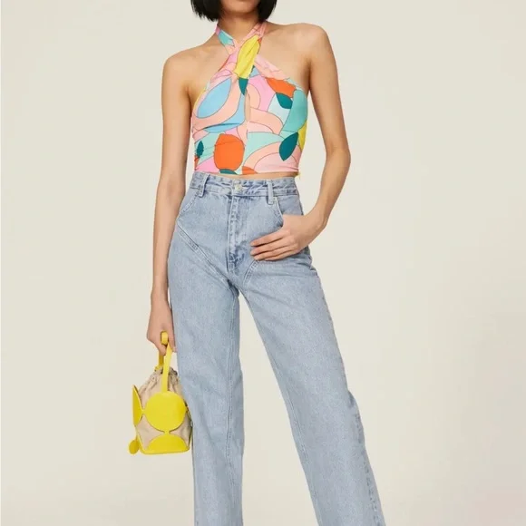 Staud Citrus Crisscross Halter Top - Picture 4 of 5